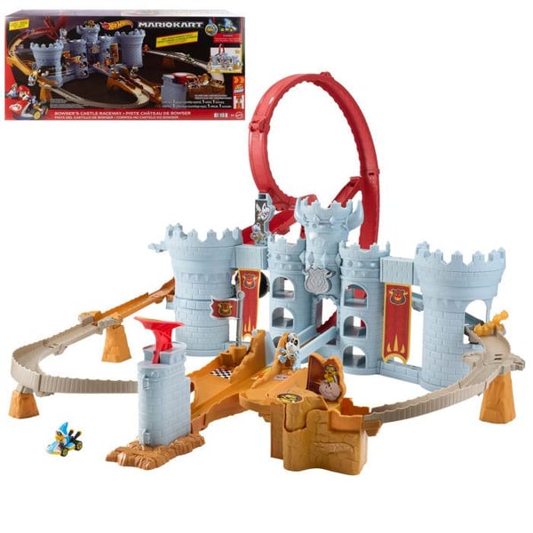 Hot Wheels - Mario Kart Bowserin linna -setti - Kamek-ajoneuvolla - Hot Wheels - JHD24