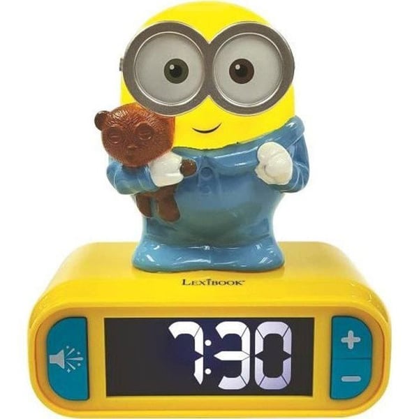 MINIONS Väckarklocka med 3D nattljus och ljudeffekter - LEXIBOOK