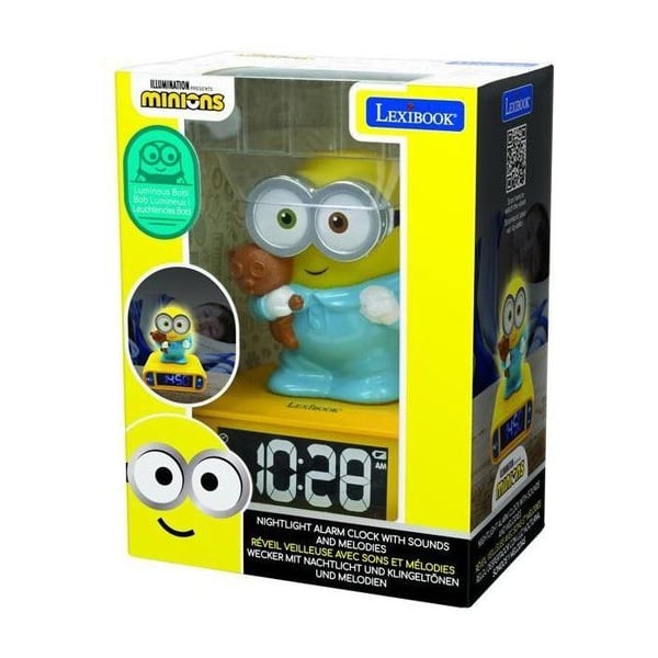 MINIONS Väckarklocka med 3D nattljus och ljudeffekter - LEXIBOOK
