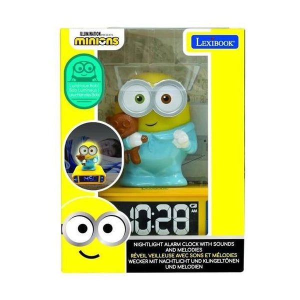 MINIONS Väckarklocka med 3D nattljus och ljudeffekter - LEXIBOOK