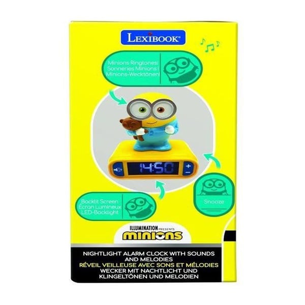 MINIONS Väckarklocka med 3D nattljus och ljudeffekter - LEXIBOOK