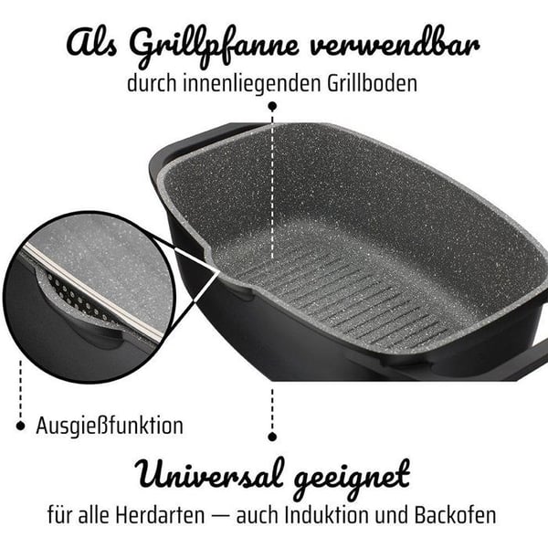 GSW Gourmet Granit Induktionskomfur - 6 l