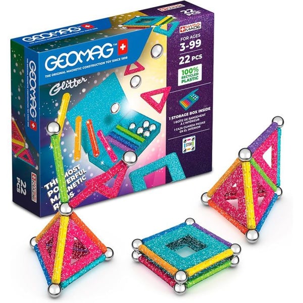 GEOMAG - Miljøvenlig 22 stk Glitter