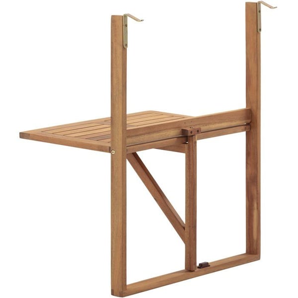 Ripustettava parvekep�yt� LILOU - FSC akaasiapuu - Taitettava - 60x44x80 cm