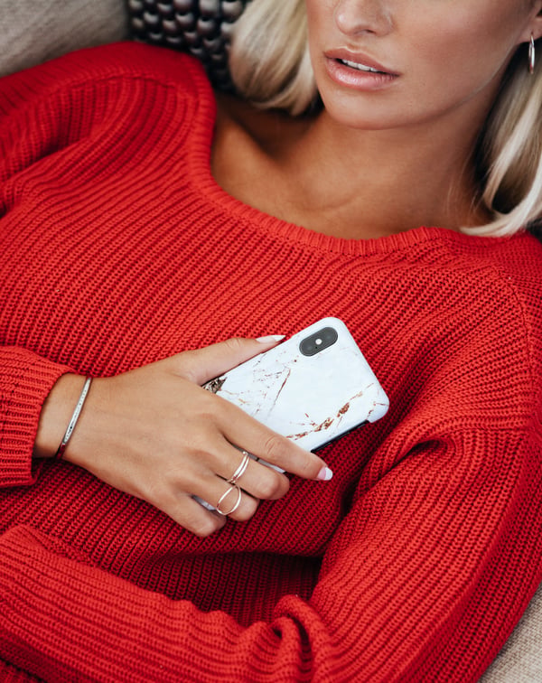 Printed Case iPhone X Carrara Gold