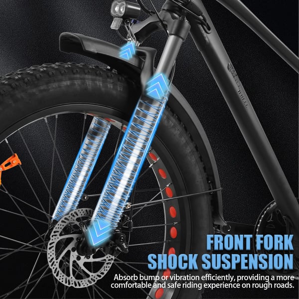 Fat Elcykel CMACEWHEEL KS26, 500W 864Wh, 26" Elmountainbike