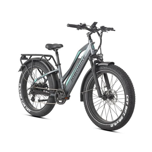JOBOBIKE Robin Pro matalarunkoinen fatbike-sähköpyörä, harmaa