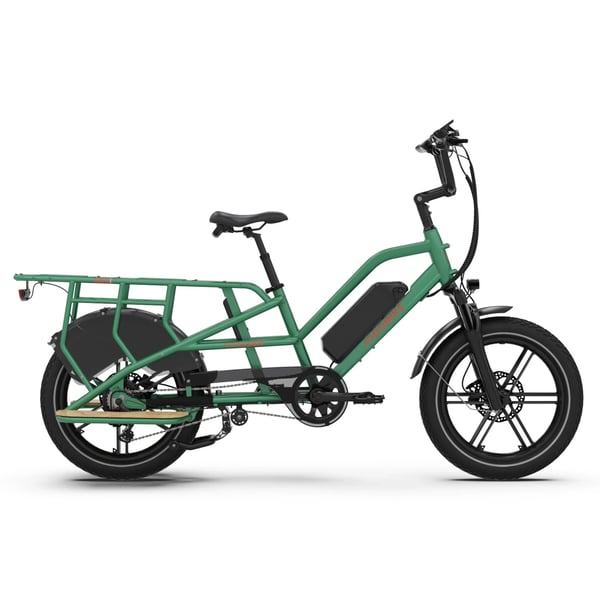 JOBOBIKE Transer sähkökäyttöinen tavarapyörä 720 Wh, vihreä