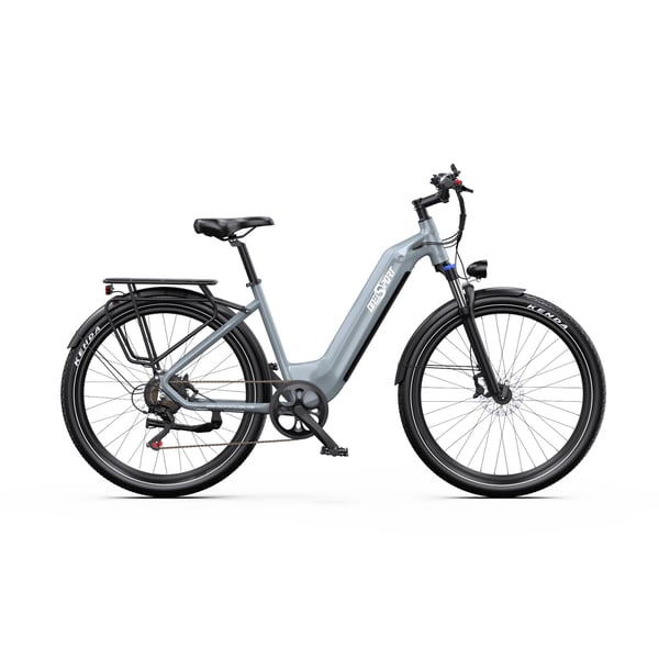 Elcykel för stad OneSport OT05, 27.5", support app, Grå