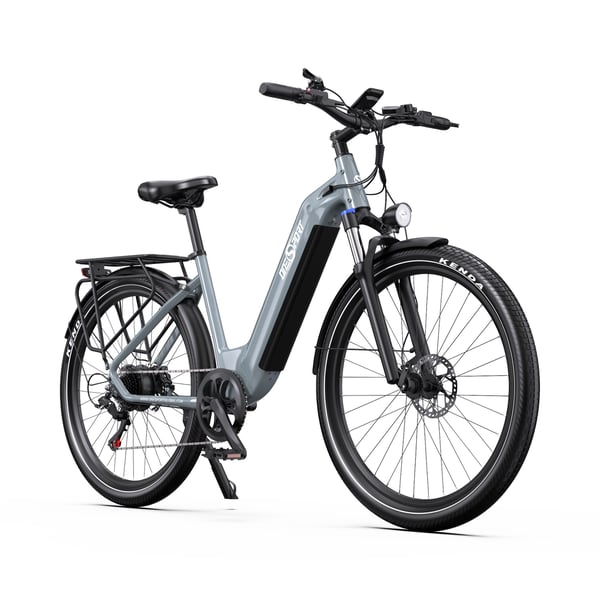 Elcykel för stad OneSport OT05, 27.5", support app, Grå