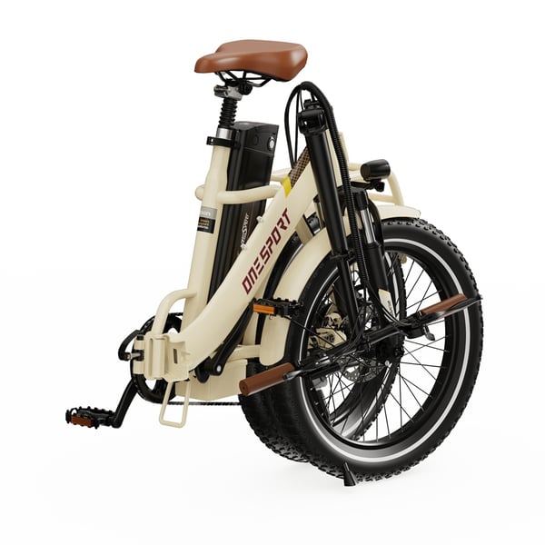 OneSport OT16-2 20-tums elcykel för stadsbruk, 250W motor, 48V 17Ah batteri, hopfällbar, räckvidd 60-120km, 7 växlar, MAX 25km/h.