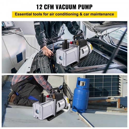 Vakuumpumpe, enkelttrin, 717 L/min, 340 L/min, indløb 1/4, kraftig model