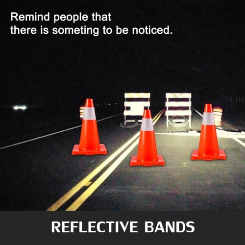Trafikkegler 28x28x45,7 cm Rød PVC Reflekterende 20-pak