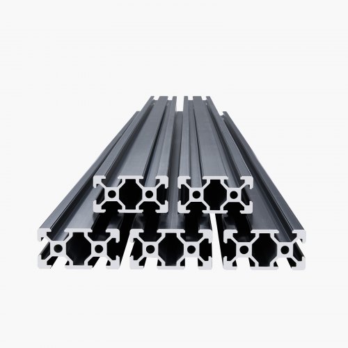 Aluminiumsprofil, 200x2x4 cm, Sort, Anodiseret lineær skinne