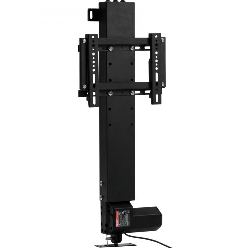 Motoriseret TV-lift, 29x77,4-127,4 cm, højdejusterbar, sort, aluminiumlegering