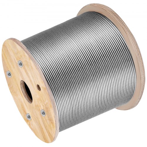 Rostfri stålwire 150 m 3,2 mm, Silver, vajerräcke