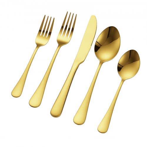 Bestiksæt, 100 dele, guld, rustfrit stål