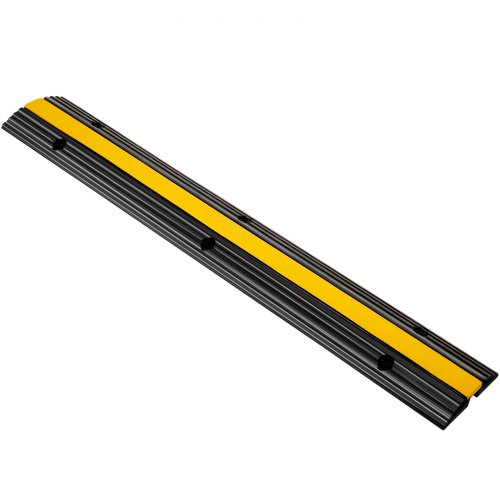 Kabelbeskytter rampe, 4-pak, 102x15,5x3 cm, sort gul, gummi