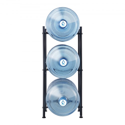 Vandflaskeholder, 33,2x33x74,6 cm, Sort, Jern