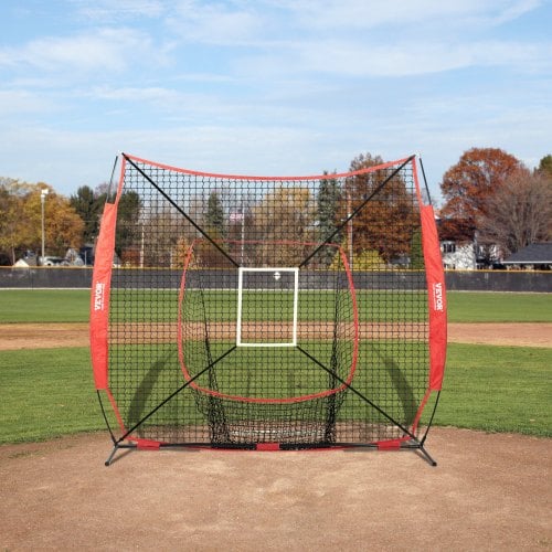 Baseball Softball træningsnet 213x213 cm, bærbart træningsnet