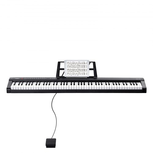 Digitalt klaver, 88-tangenters semi-vægtet keyboard, 128,5x22,5x7,5 cm, bærbar