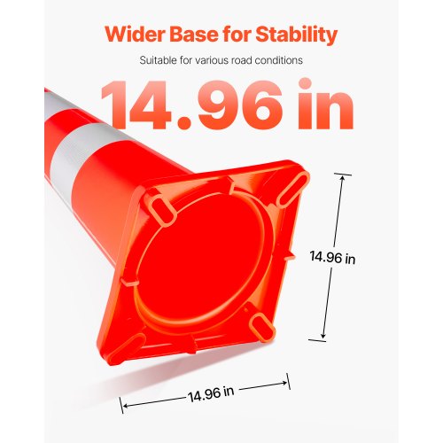 Trafikkegle, 90x37x37 cm, Orange, PVC