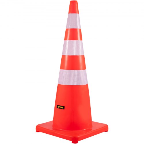 Trafikkegle, 90x37x37 cm, Orange, PVC