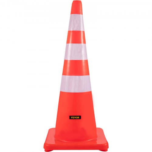 Trafikkegle, 90x37x37 cm, Orange, PVC
