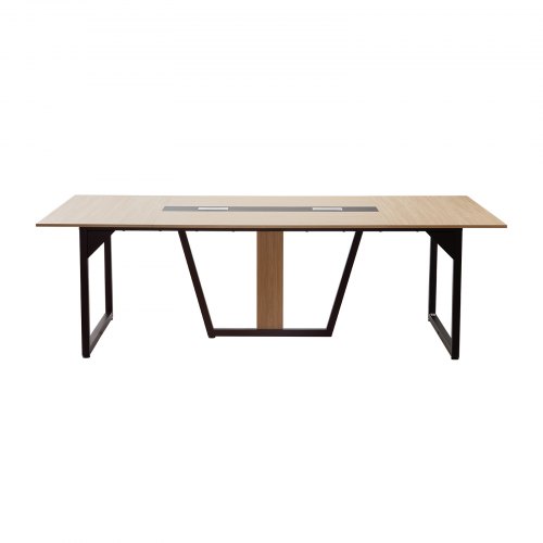 Konferensbord, 240x120x75 cm, Brun, Metallben