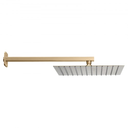 Duschblandare set, Regndusch badrumssystem 55,5x30x7 cm, Borstad guld, Metall