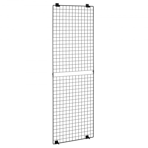 Gittervægspaneler, 3-pak tråddisplaystativ, 61x182,8 cm, sort, kulstofstål, opbevaring