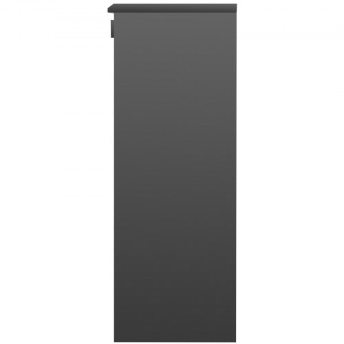 Pakkepostkasse, 41,1x40,1x111,8 cm, Sort, Galvaniseret stål