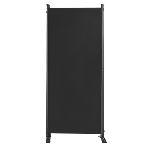 Rumdeler, 3-panel foldbar afskærmningsskærm, 228x52x184 cm, sort, stof