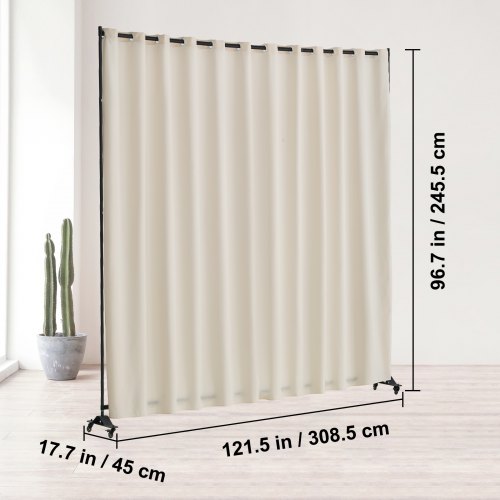 Tilanjakaja 308,5x45x245,5 cm beige, näkösuoja