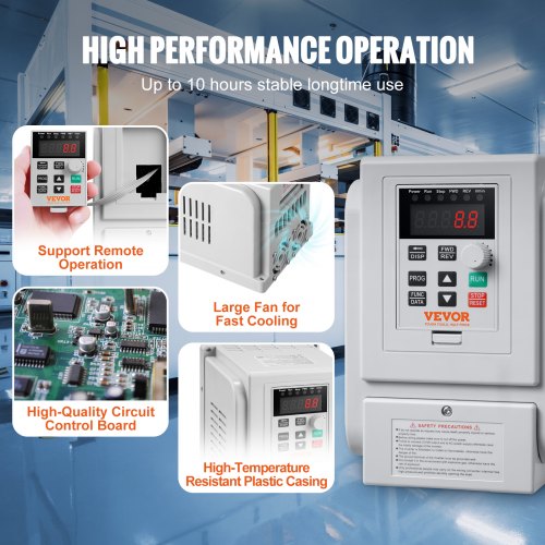 Frekvensomformer, 2.2KW 10A 3HK, Motorhastighedsregulator
