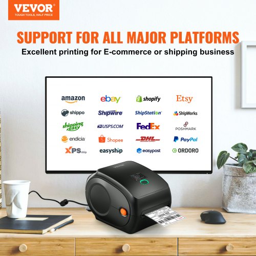 Termisk etiketprinter, 300DPI, 251x206x183 mm, trådløs Bluetooth