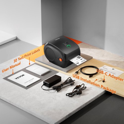 Termisk etiketprinter, 300DPI, 251x206x183 mm, trådløs Bluetooth