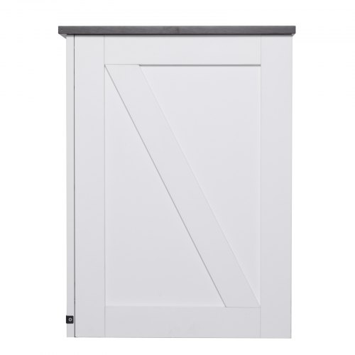 Sidebord, 61x45,7x60,8 cm, Hvid, Opbevaring
