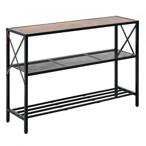 Konsolbord, 106x29,5x73,5 cm, Brun, Metalstel