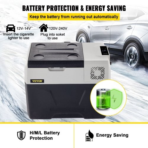 Bil-køleskab, 30L, 61x37.8x37.5 cm, bærbar fryser