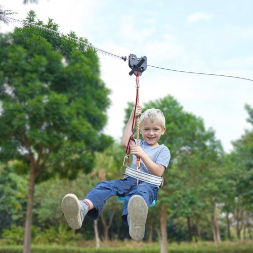 Zipline-sæt, 48,77 m, 100x10x10 cm, rustfrit stål