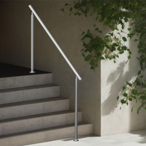 Trappräcke, 180x8.7x106 cm, Silver, Rostfritt stål