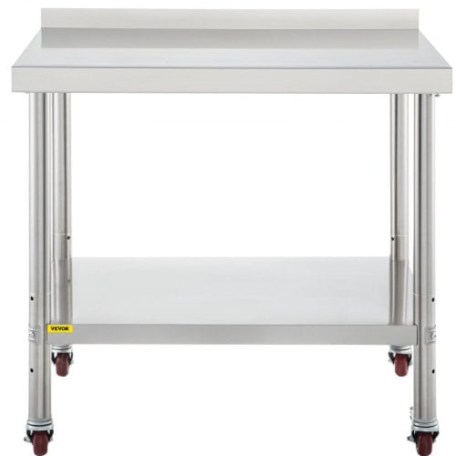 Arbetsbord, 91,4x61x89 cm, Rostfritt stål, Justerbar underskiva