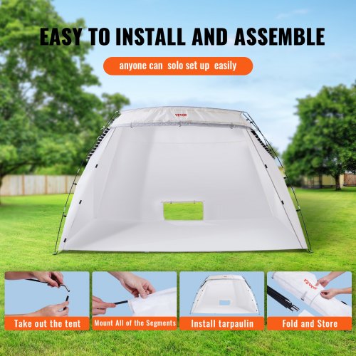 Spraymaling Shelter, 305x213x183 cm, Sammenklappelig, Malestation