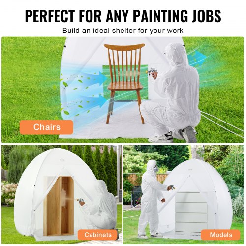 Spraymalingstelt, 152,4x152,4x177,8 cm, Bærbar, Pop-up, Polyester