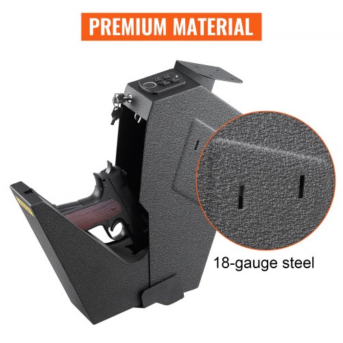 Pistolboks 19,3x7,4x35,6 cm Sort Stål Opbevaring