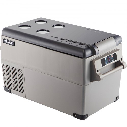 Bil-køleskab, 35L bærbar kompressor fryser, 69.3x34.5x38.1 cm, elektrisk køleboks