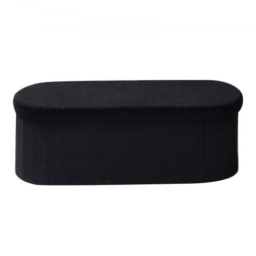 Opbevaringsskammel bænk, 110x38x38 cm, Sort