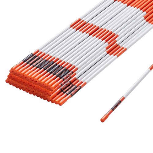 Indkørselsmarkører 100-pak 0,79x122 cm orange glasfiber reflekterende