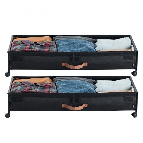 Opbevaringsboks til under sengen 91,5x46x18,5 cm klar, Opbevaring